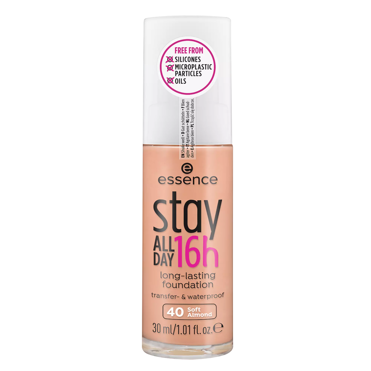 Essence Stay ALL DAY 16h long-lasting face foundation 40 soft almond