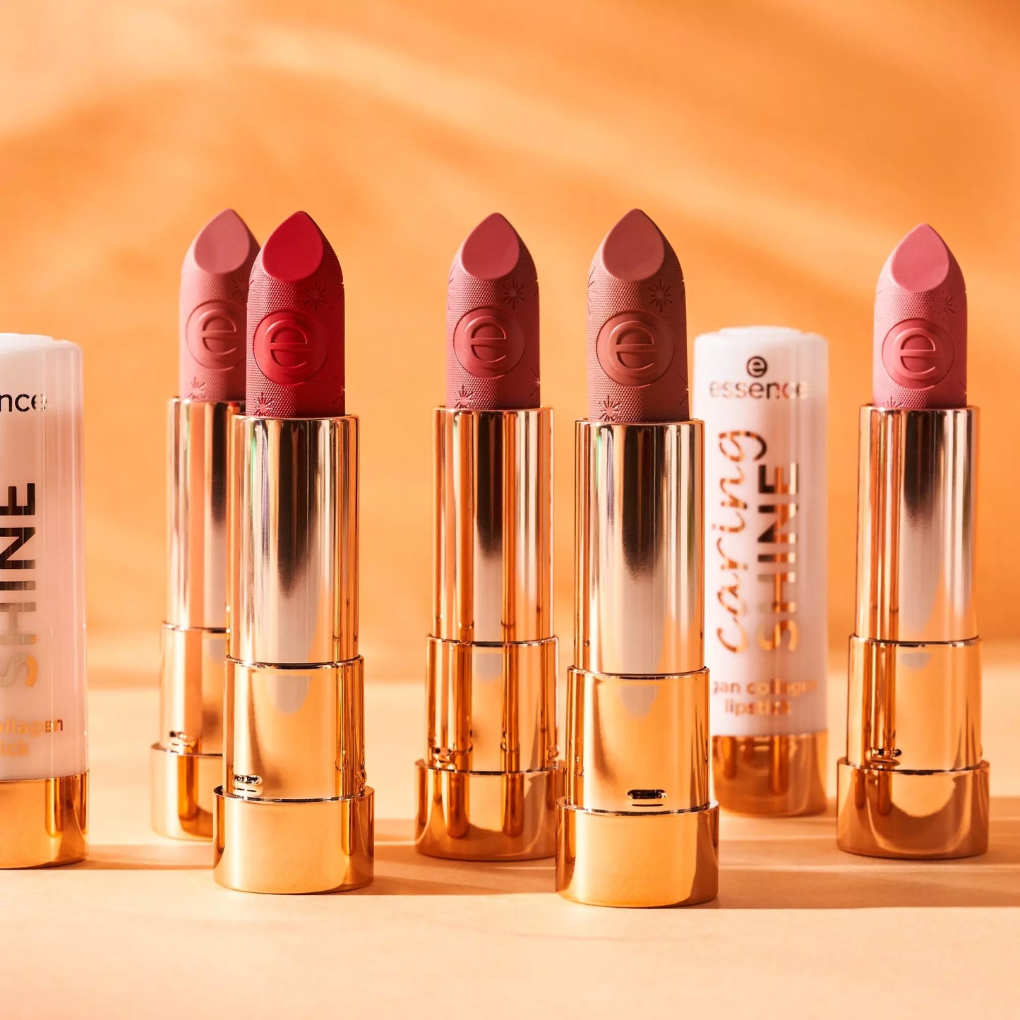 Essence Caring SHINE vegan collagen lipstick 205 my love 