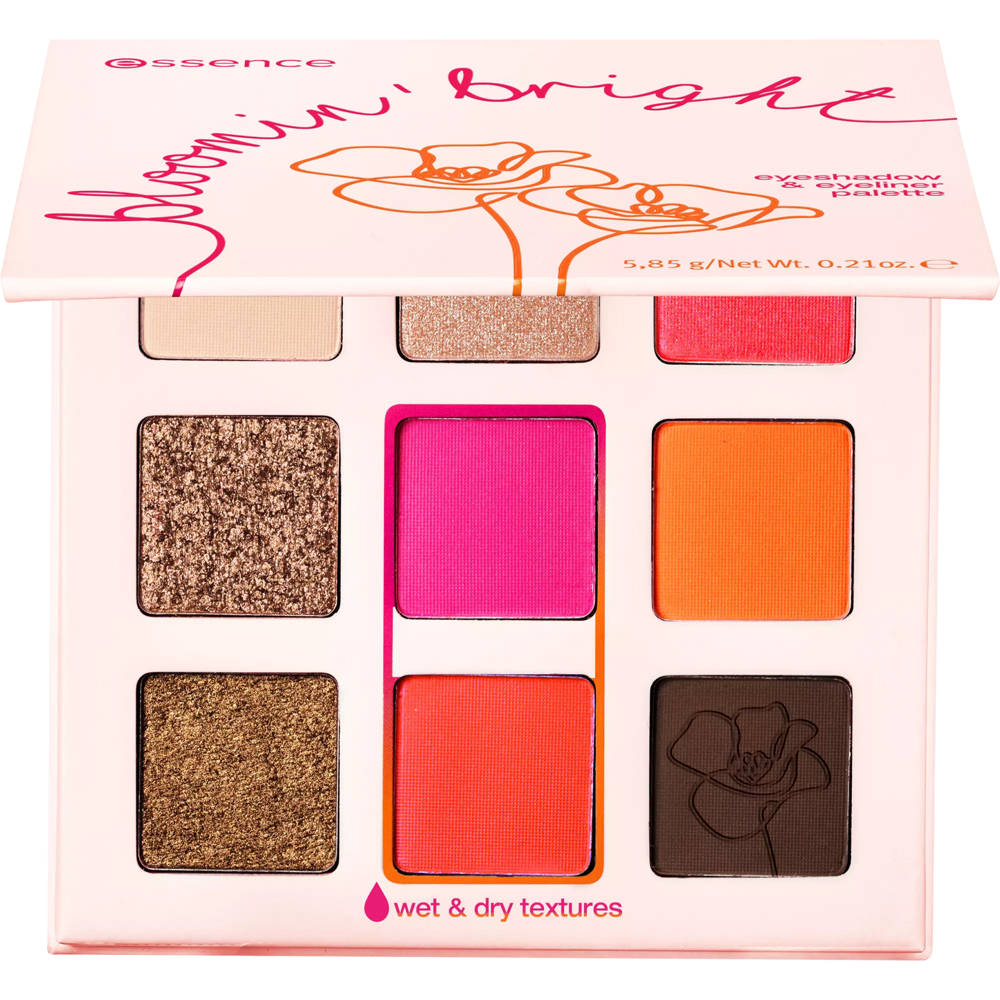 Essence bloomin' bright palette ombretti & eyeliner 01 See Me Bloomin'