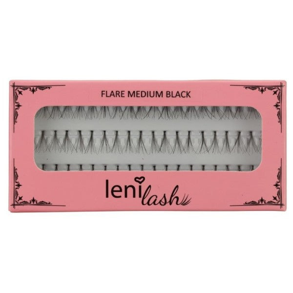 Lenilash Ciglia singole Flare medio nero circa 12 mm